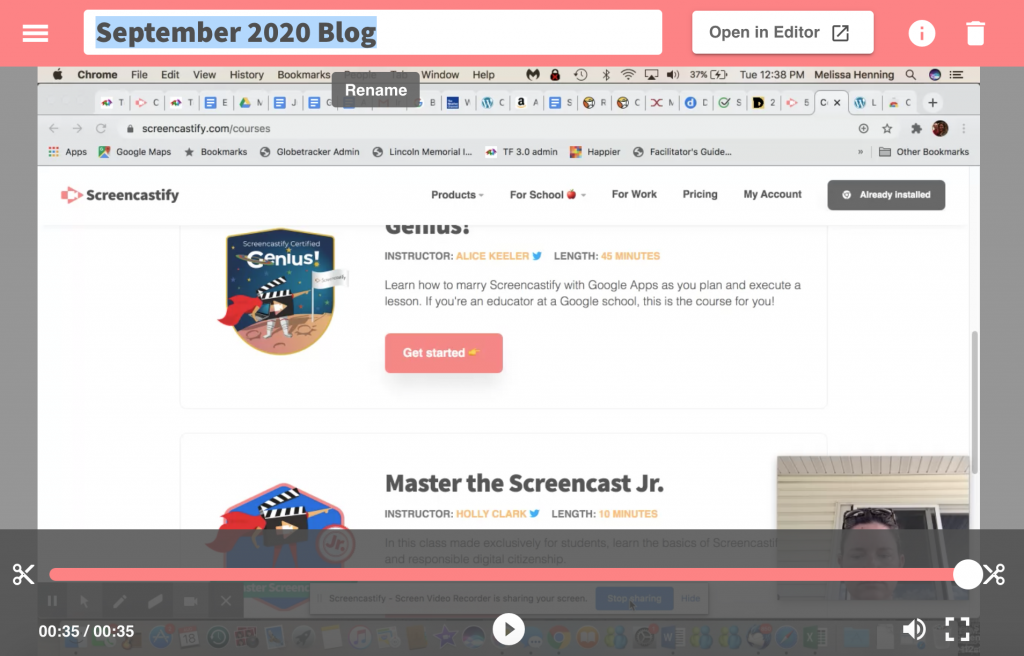Remove Screencastify Tech Tool of the Month: Screencastify Part 2 – TeachersFirst Blog