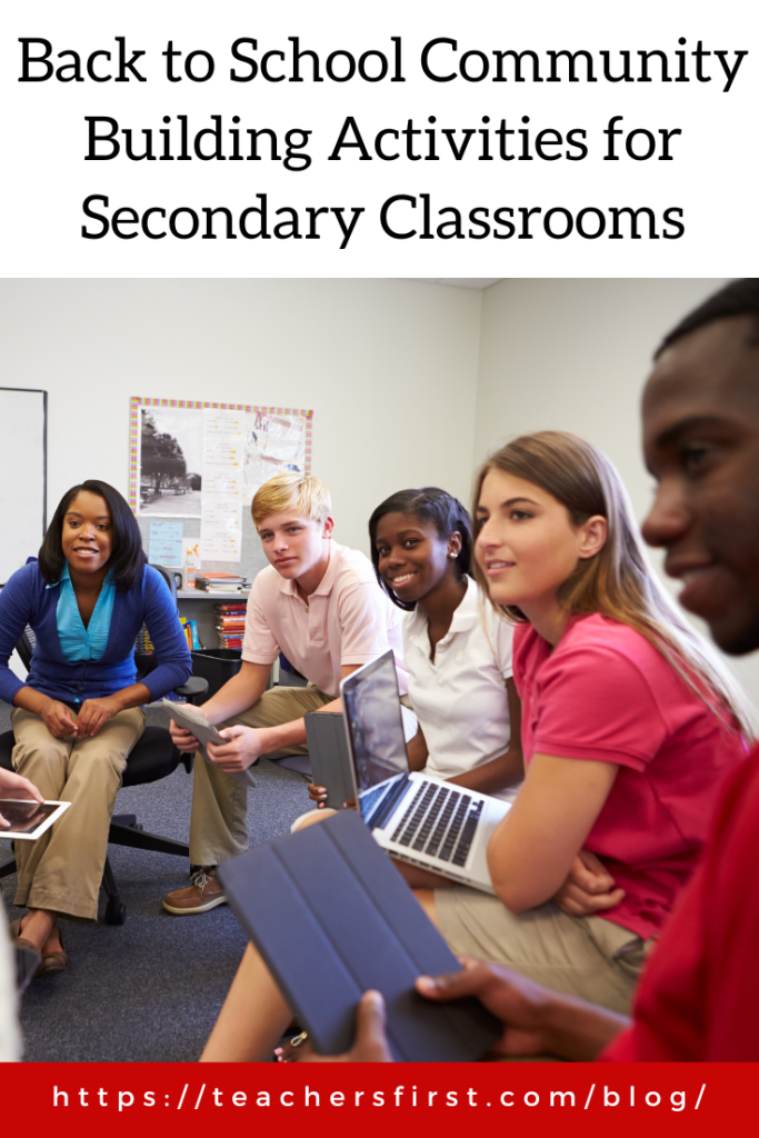 Back to School Community Building Activities for Secondary Classrooms ...