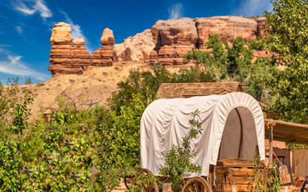 Covered Wagon in mountain